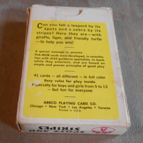 Vintage Spots and Stripes Card Game by Pla-Mor Arrco Complete RARE Game - Picture 7 of 9